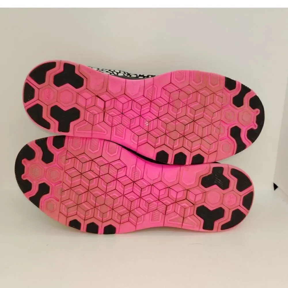 Nike Free 5.0 TRF+5 Womens Pre-owned Black/White/Pink Running Sneakers - sz. 8